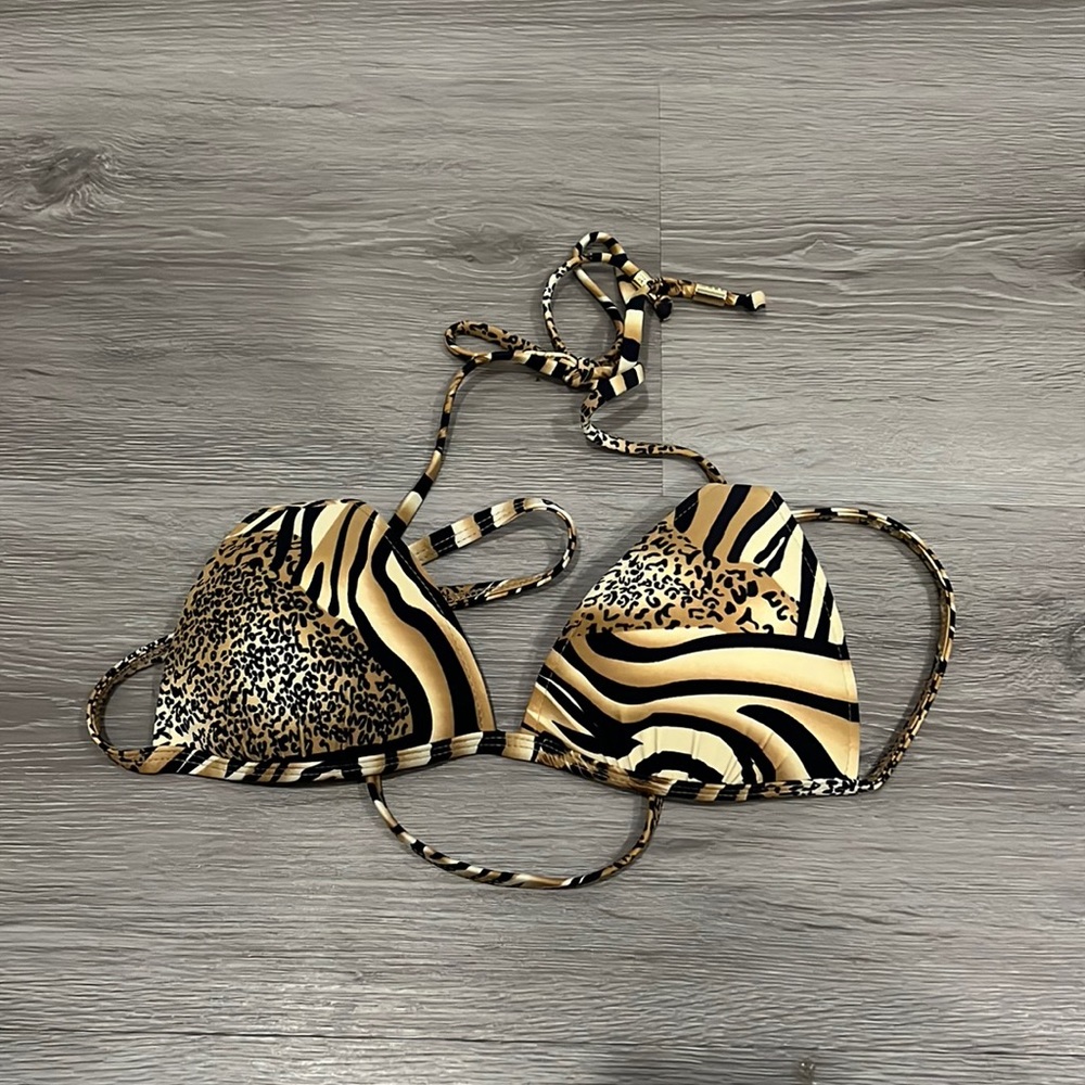 Animal Print Bikini Top